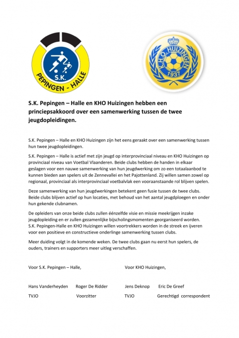 Aankondiging fusie