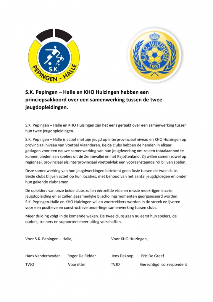 Aankondiging fusie